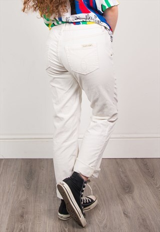 CALVIN KLEIN VINTAGE 90'S WHITE CORD JEANS