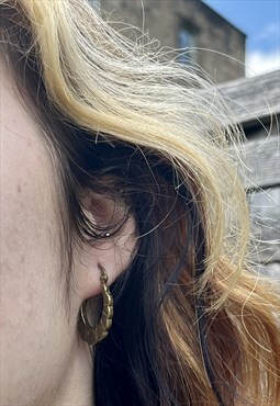 Gold Mini Ratchet Earrings