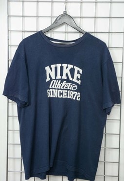Vintage 90s Nike T-shirt Athletic Blue Size XL