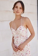 Samantha dress - Pink Floral - bridesmaid dress - formal