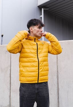Vintage Lacoste Mustard Yellow Padded Puffer Jacket