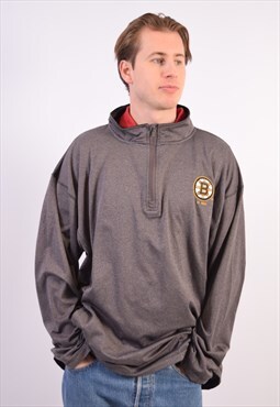 Vintage NHL Bruins Sweatshirt Jumper Grey