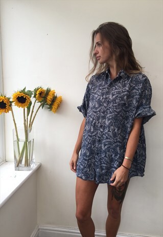 CRAZY PATTERN OVERSIZED RETRO VINTAGE UNISEX FESTIVAL SHIRT