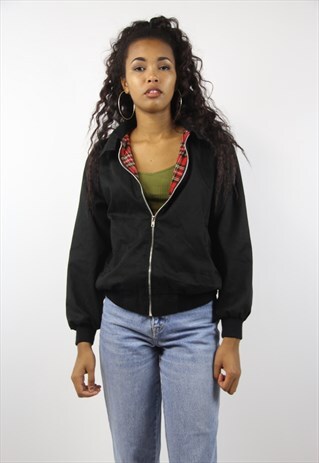VINTAGE BLACK HARRINGTON JACKET