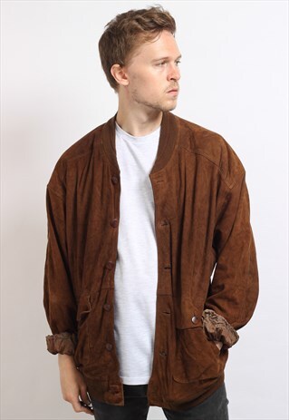VINTAGE SUEDE BOMBER JACKET