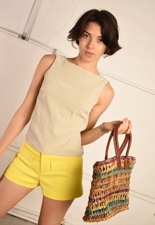 90'S RETRO MINIMALIST FAUX SUEDE PARIS CHIC FESTIVAL TOP