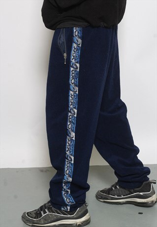 VINTAGE ASICS FLEECE TRACK BOTTOMS