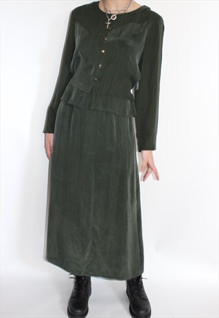 GREEN LONG SLEEVE DRESS