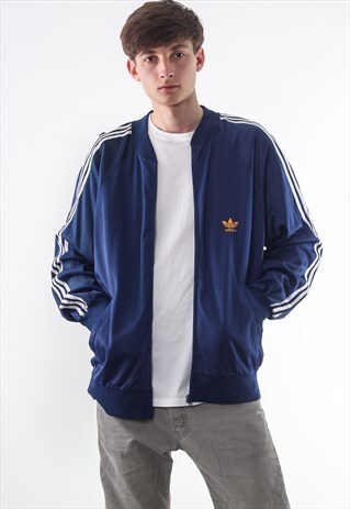 VINTAGE MENS ADIDAS ATP VENTEX TRACKSUIT 80S NAVY BLUE