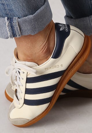 ADIDAS REKORD S TRAINERS 1970'S UK 5.5 RARE (B4O) 70'S 80'S