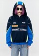 HOODED RACING JACKET MOTORSPORT BOMBER MOTORCYCLE COAT