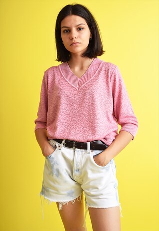80'S RETRO SHIMMER OVERSIZED KNIT JUMPER TOP