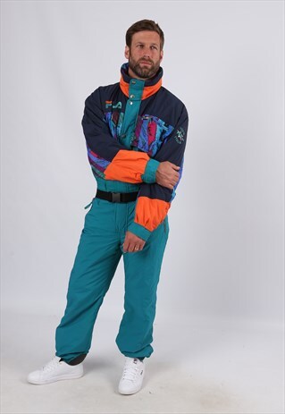 VINTAGE FILA FULL SKI SUIT SNOW UK M 40" (6FW)
