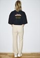 VINTAGE 90S VERSACE COUTURE DESIGNER BEIGE FLARE TROUSERS