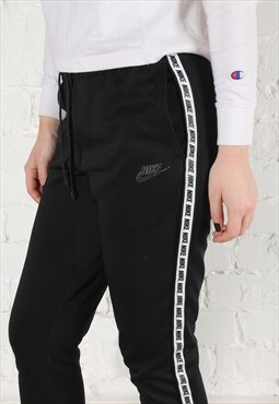 nike black essentials slim trackies