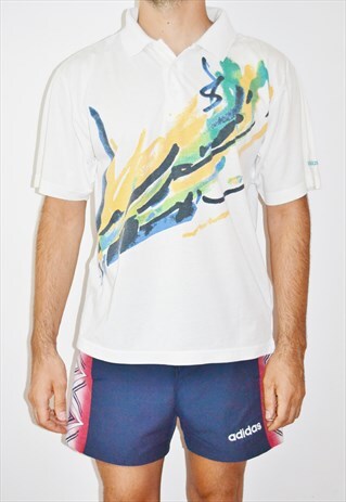 80'S RARE ADIDAS STEFAN EDBERG ATP TENNIS POLO SHIRT