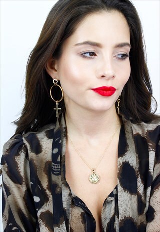 GOLD COIN 'LEO' STAR SIGN ZODIAC CHAIN NECKLACE
