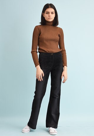 Y2K REGULAR WAIST CORDUROY FLARE TROUSERS
