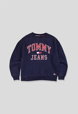 Tommy Hilfiger Embroidered Logo Sweatshirt in Navy Blue