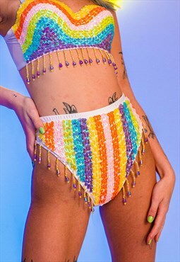 Pastel Rainbow Set Sequin Pride Ibiza Festival 