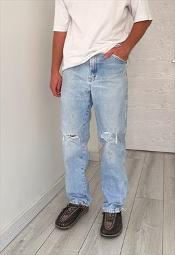 Vintage Dickies Distressed Blue Denim Pants Jeans