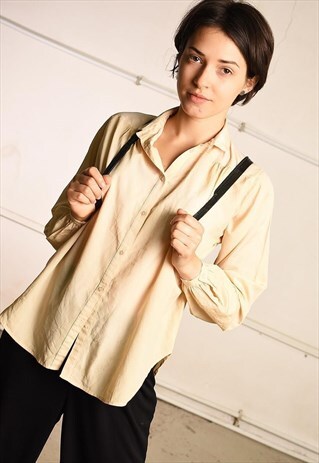 90'S RETRO MINIMALIST PARIS CHIC SHIRT BLOUSE TOP