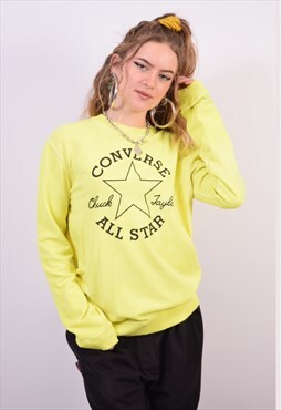 Vintage Converse Sweatshirt Jumper Yellow