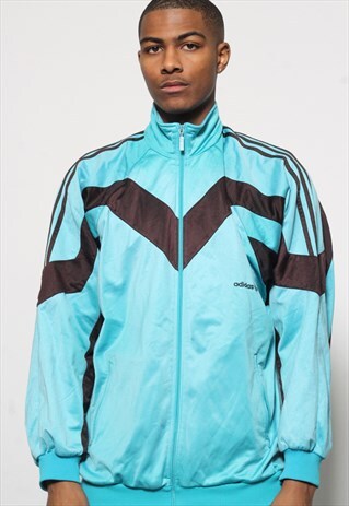 VINTAGE ADIDAS TRACK JACKET BLUE
