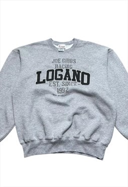 vintage mens nascar Logan the home depot grey sweatshirt