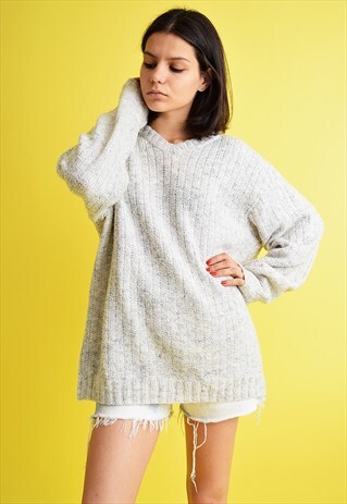 90'S RETRO COZY KNITTED OVERSIZED SLOUCHY JUMPER