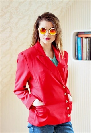 BRIGHT RED VINTAGE JACKET