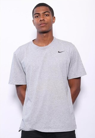 VINTAGE NIKE CHEST LOGO T-SHIRT GREY