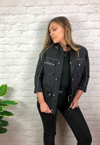 VINTAGE 90S BELSTAFF TOURMASTER 500 JACKET BLACK UK 10
