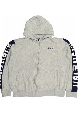 Vintage 90's Fila Hoodie Spellout Zip Up