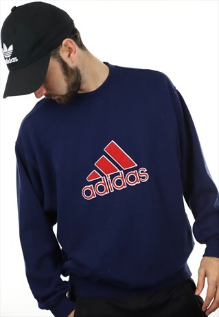 VINTAGE 90S ADIDAS SWEATSHIRT BLUE