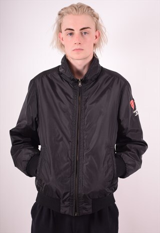 MENS VINTAGE JACKET MEDIUM BLACK 90S