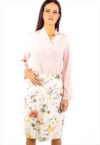 VINTAGE FLORAL PENCIL SKIRT ACSK33