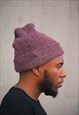 Vintage Grain Woolly Hat - Burgundy 