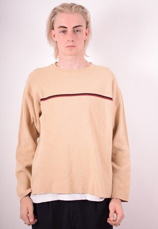 TIMBERLAND MENS VINTAGE JUMPER XL BEIGE 90S