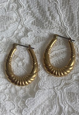 Vintage Gold Hoop Earrings