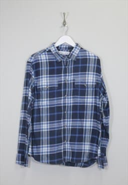 Vintage Old Navy plaid shirt in blue and white. Best fits L