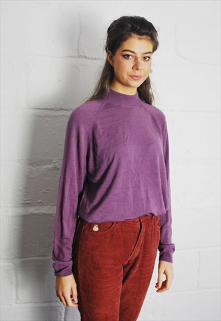 VINTAGE PURPLE HIGH NECK JUMPER
