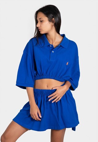 VINTAGE REWORKED POLO CO-ORD SET RALPH LAUREN TOP & SKIRT
