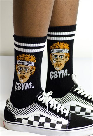RETRO/ 90'S INSPIRED/ BLACK SPORTS X SOCKS