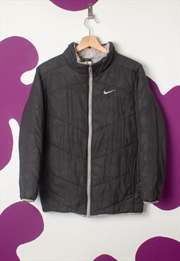 Vintage Nike puffer Grey jacket coat