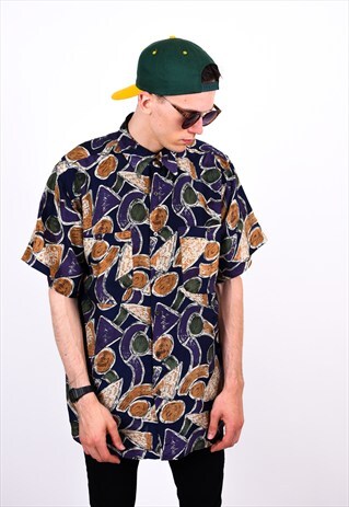VINTAGE 90S ABSTRACT SHORT SLEEVE SHIRT