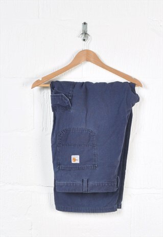 CARHARTT CARPENTER CARGO FLAME RESISTANT PANTS NAVY W42 L30