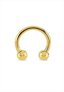 Gold Surgical Steel Circular Barbell Piercing 12mm