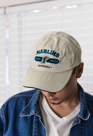 VINTAGE MARLINS BASEBALL CAP LOGO 90S ONE SIZE 3.1