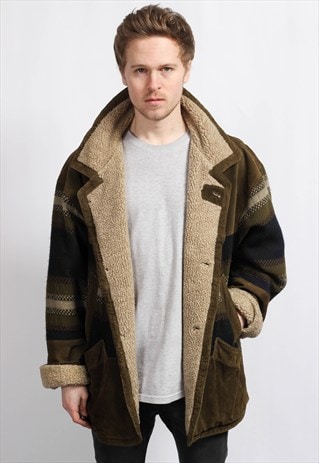 VINTAGE AZTEC SHERPA JACKET